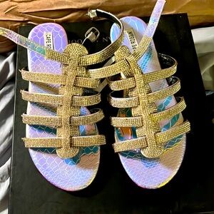 Blinged out strappy sandals excellent condition